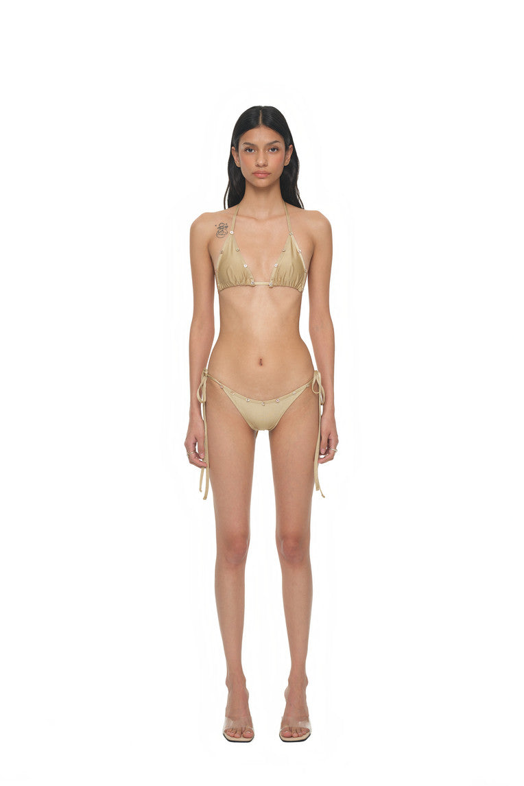 MOTHER OF PEARL GLITTER BIKINI (GOLD)