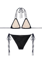 FLORAL BEADS BIKINI (BLACK)