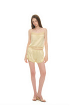 LACE TRIM SLIP SHORTS (YELLOW)