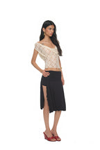 SLIT MIDI SKIRT PANTS (BLACK)