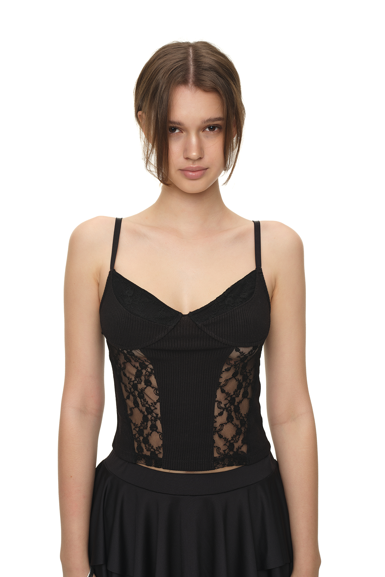 BUSTIER CAMI TOP (BLACK)