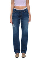 SLIM STRAIGHT-FIT JEANS (BLUE)