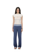 LACE POINT LOOSE-FIT PANTS (BLUE)