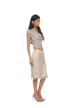 LACE BUTTON TOP (LIGHT GREY)