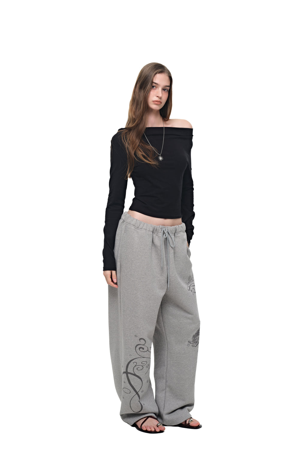 ORNAMENT 02 SWEATPANTS (MELANGE GREY)