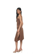 SLIT MIDI SKIRT PANTS (BROWN)