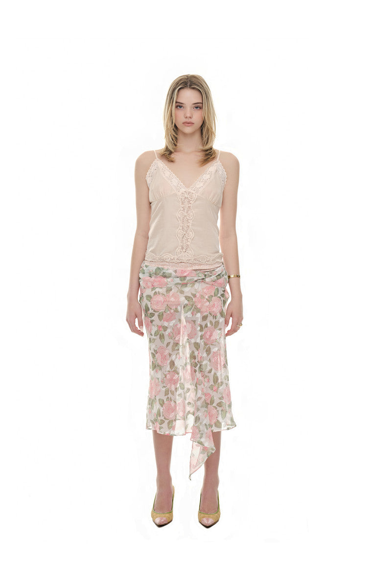 LACE SLIP SLEEVELESS TOP (LIGHT PINK)