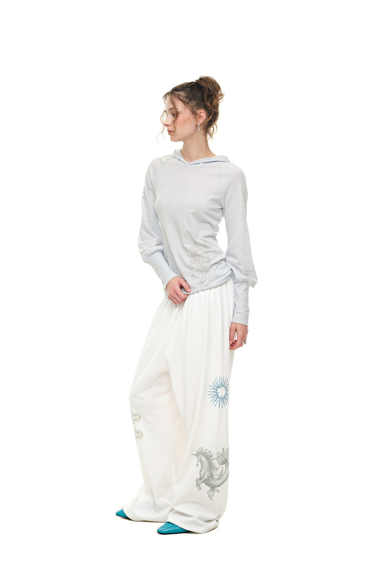 SHEER SLIM-FIT HOODIE (LIGHT BLUE)