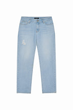 SLIM STRAIGHT-FIT JEANS (LIGHT BLUE)