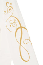FOLK PATTERN CROP WAFFLE ZIP-UP HOODIE (WHITE)