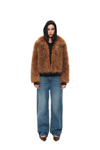 FAUX FUR 02 CROPPED JACKET (CAMEL) - 2