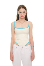 DEEP ROUND NECK LACE BODYSUIT (IVORY)