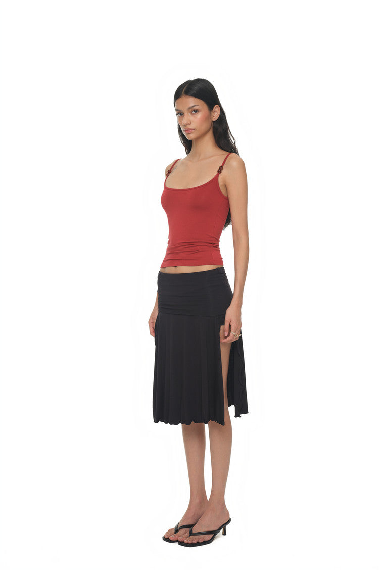 BUBBLE BEAD TANK TOP (RED)