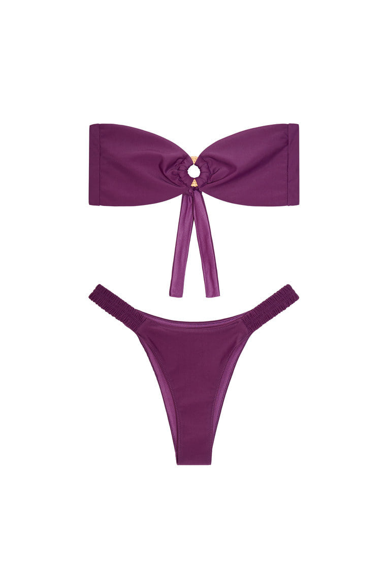 WOOD O-RING BIKINI (PURPLE)