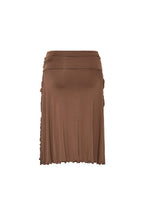 SLIT MIDI SKIRT PANTS (BROWN)