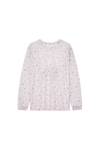 FLORAL POINTELLE LONG SLEEVE T-SHIRT (LIGHT PINK)