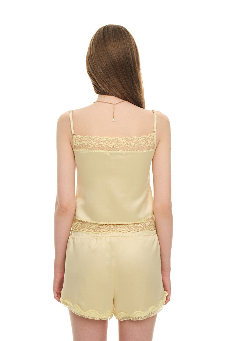LACE TRIM SLIP CAMISOLE (YELLOW)