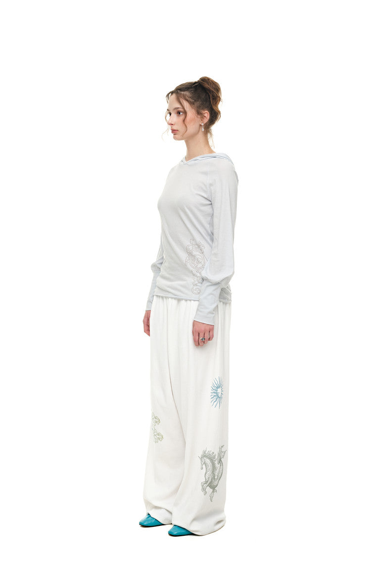SHEER SLIM-FIT HOODIE (LIGHT BLUE)