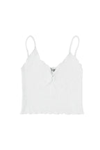 V-NECK RIBBED TANK TOP (WHITE)