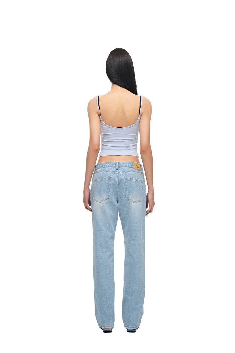 SLIM STRAIGHT-FIT JEANS (LIGHT BLUE)