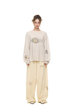 WALLPAPER POINTELLE LONG SLEEVE T-SHIRT (MELANGE GRAY)