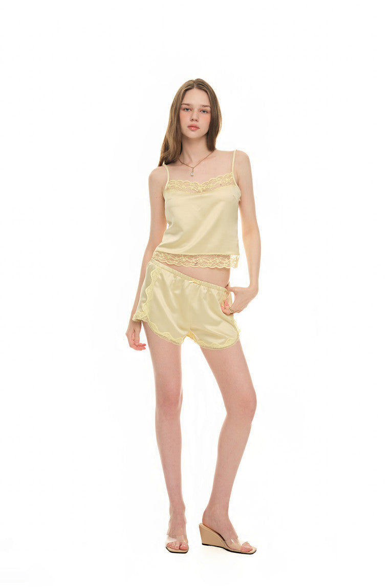 LACE TRIM SLIP CAMISOLE (YELLOW)