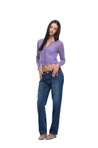 MOHAIR SLIM-FIT CARDIGAN (LAVENDER)