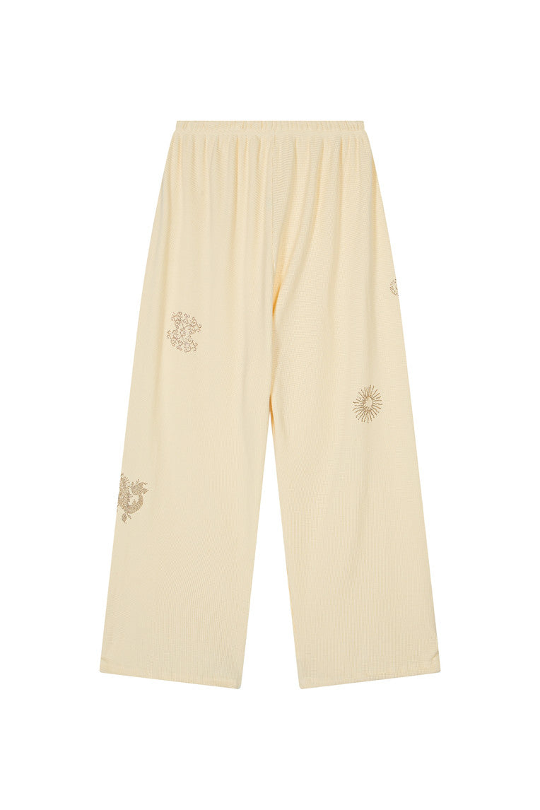 ZODIAC 02 HOTFIX WAFFLE PANTS (CREAM) - 10