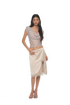 LACE BUTTON TOP (LIGHT GREY)