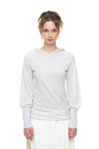 SHEER SLIM-FIT HOODIE (LIGHT BLUE)