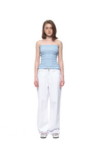 SMOCKED TUBE TOP (LIGHT BLUE)