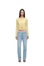 MOHAIR SLIM-FIT CARDIGAN (LEMON)