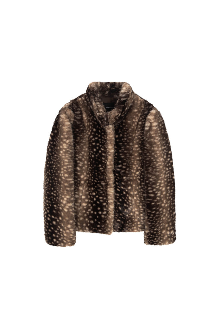 REGULAR FIT FUR JACKET (BAMBI BROWN) - 9