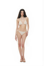 FLORAL BEADS BIKINI (CREAM)