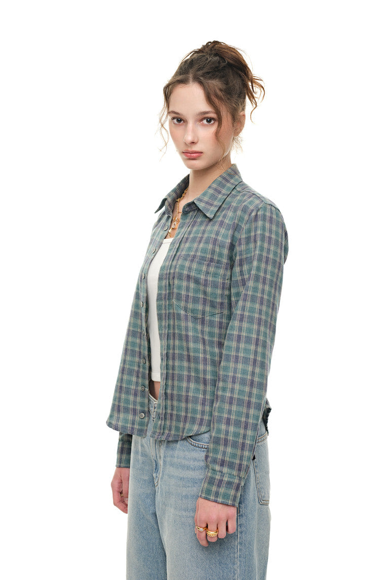 PLAID SLIM-FIT SHIRT (GREEN)