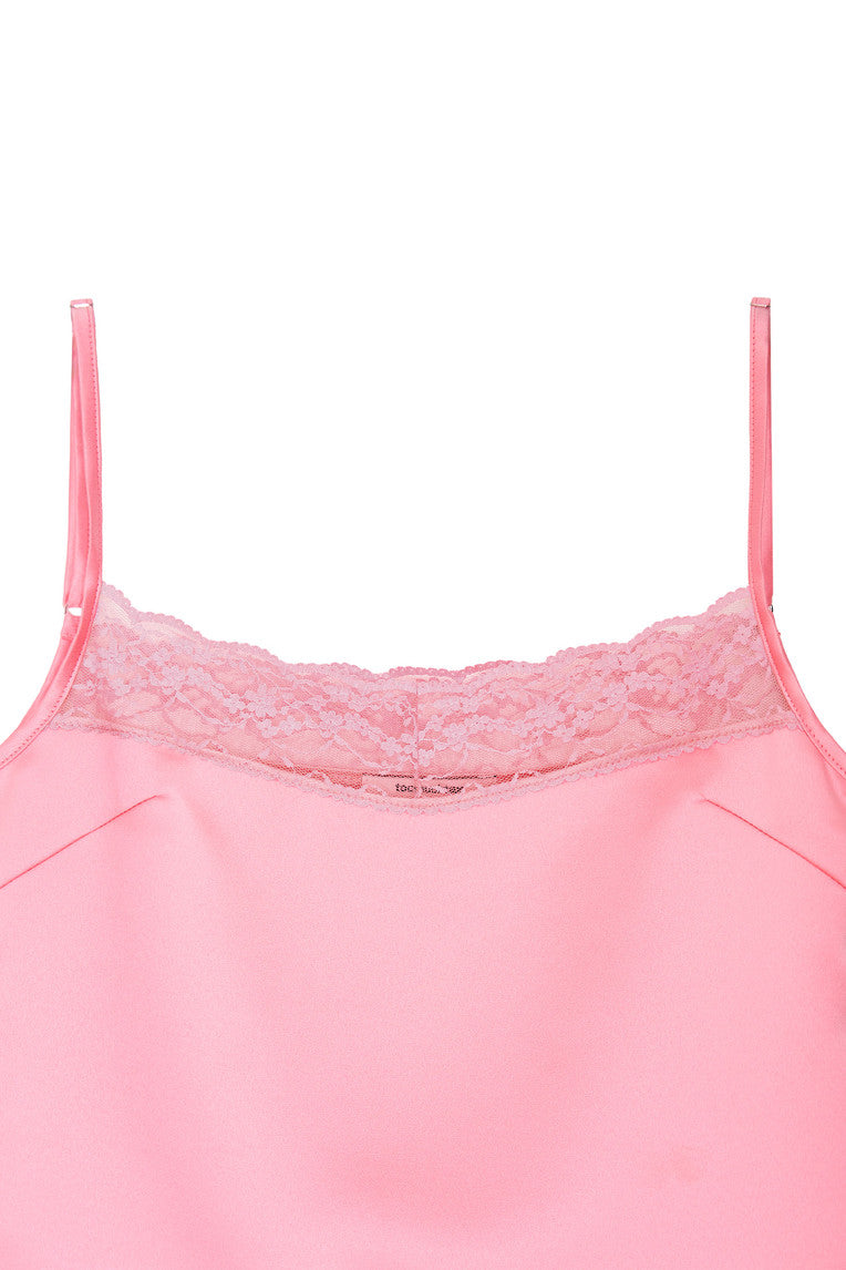 LACE TRIM SLIP CAMISOLE (PINK)