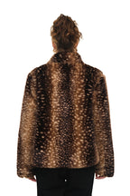 REGULAR FIT FUR JACKET (BAMBI BROWN) - 8