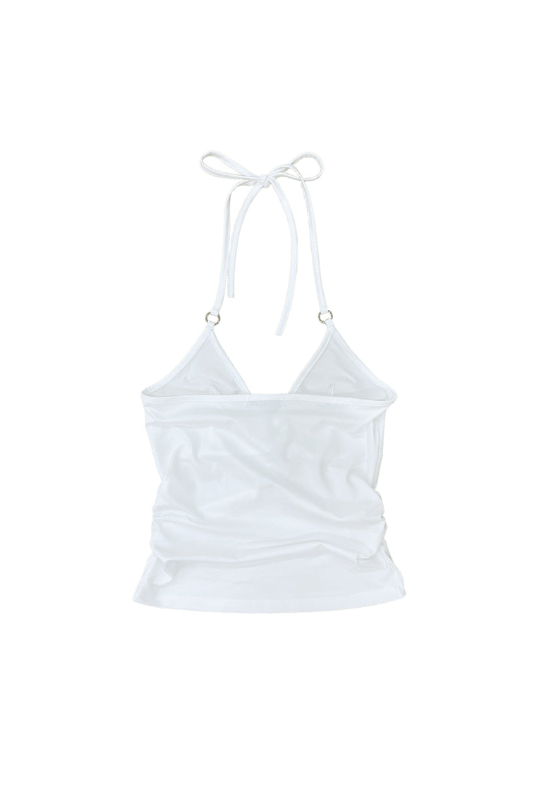 HALTER O-RING TANK TOP (WHITE)