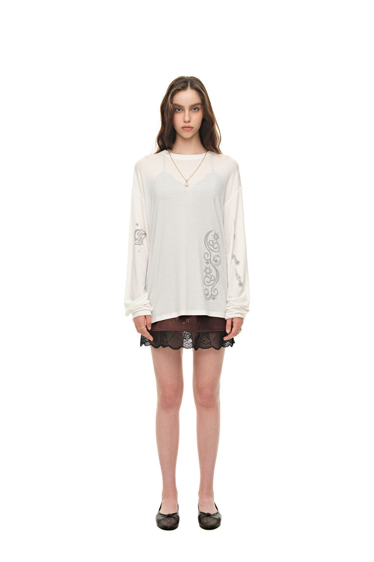ZODIAC LONG SLEEVE T-SHIRT (WHITE)