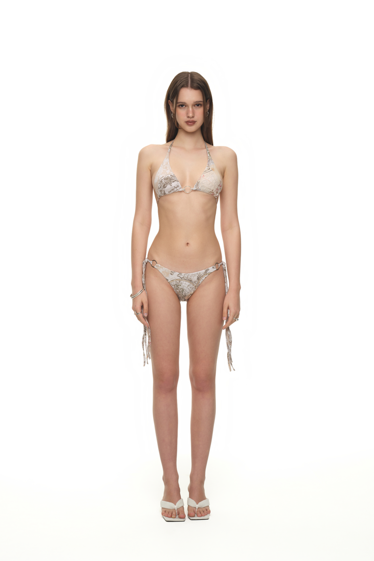VINTAGE MAP O-RING BIKINI