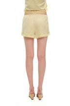 LACE TRIM SLIP SHORTS (YELLOW)
