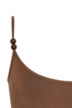 BUBBLE BEAD TANK TOP (BROWN)