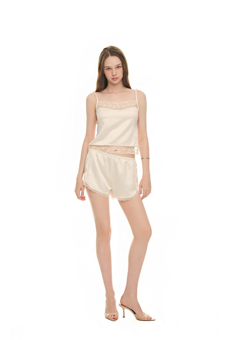 LACE TRIM SLIP CAMISOLE (IVORY)