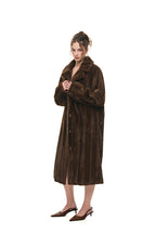 FAUX FUR LONG COAT (BROWN) - 4