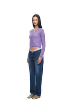 MOHAIR SLIM-FIT CARDIGAN (LAVENDER)