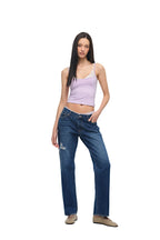 SLIM STRAIGHT-FIT JEANS (BLUE)