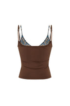 BRA-LAYERED SLEEVELESS TOP (LEOPARD/BROWN)