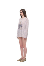 FLORAL POINTELLE LONG SLEEVE T-SHIRT (LIGHT PINK)