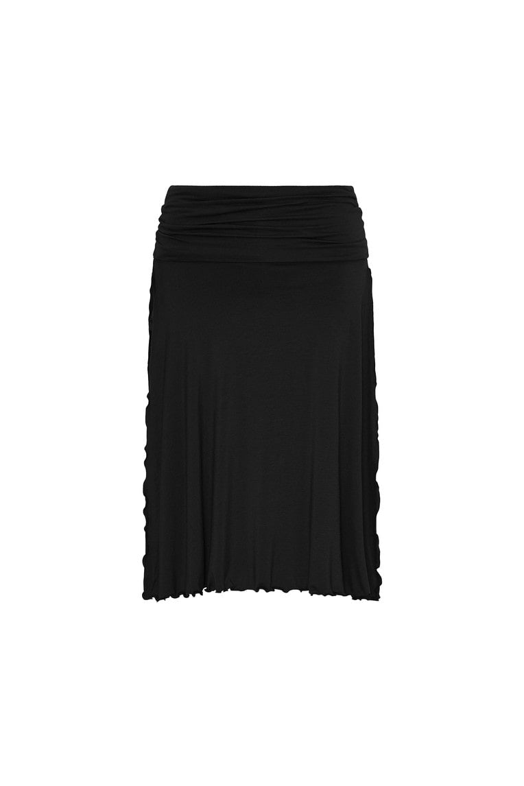 SLIT MIDI SKIRT PANTS (BLACK)