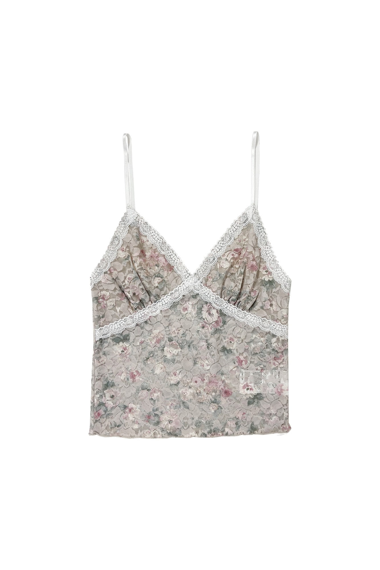 FLORAL LACE CAMI TOP (IVORY)